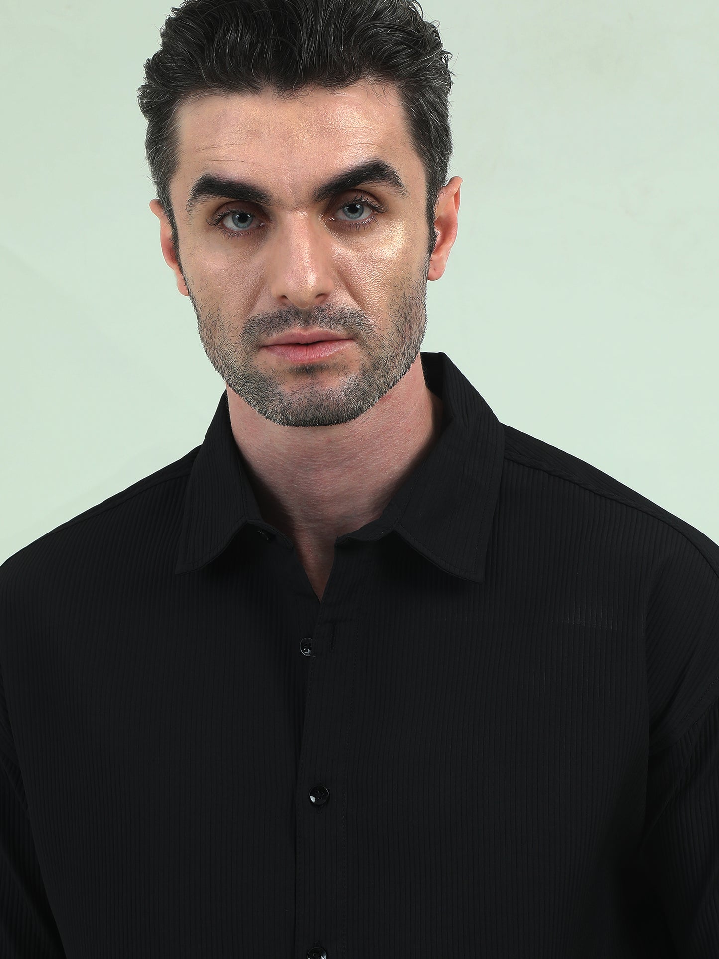 Black Stack Fabric Shirt – A Statement of Style and Comfort - D&K LUXUR