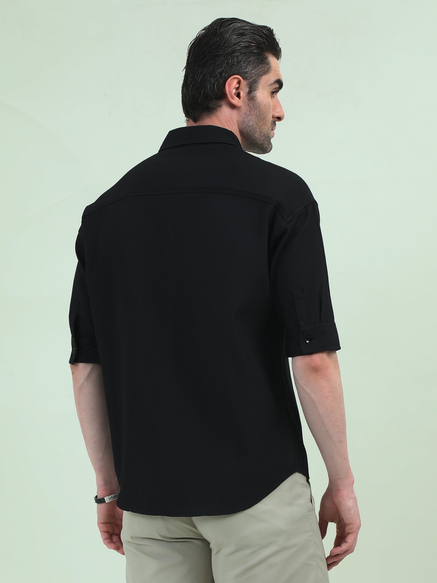 Black Stack Fabric Shirt – A Statement of Style and Comfort - D&K LUXUR