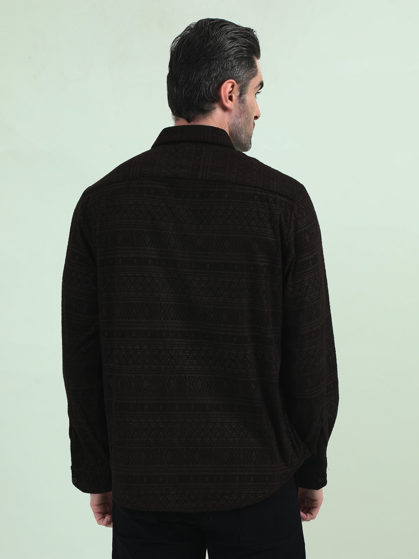 Coffee Corduroy Shirt – Timeless Texture with a Cultural Edge - D&K LUXUR