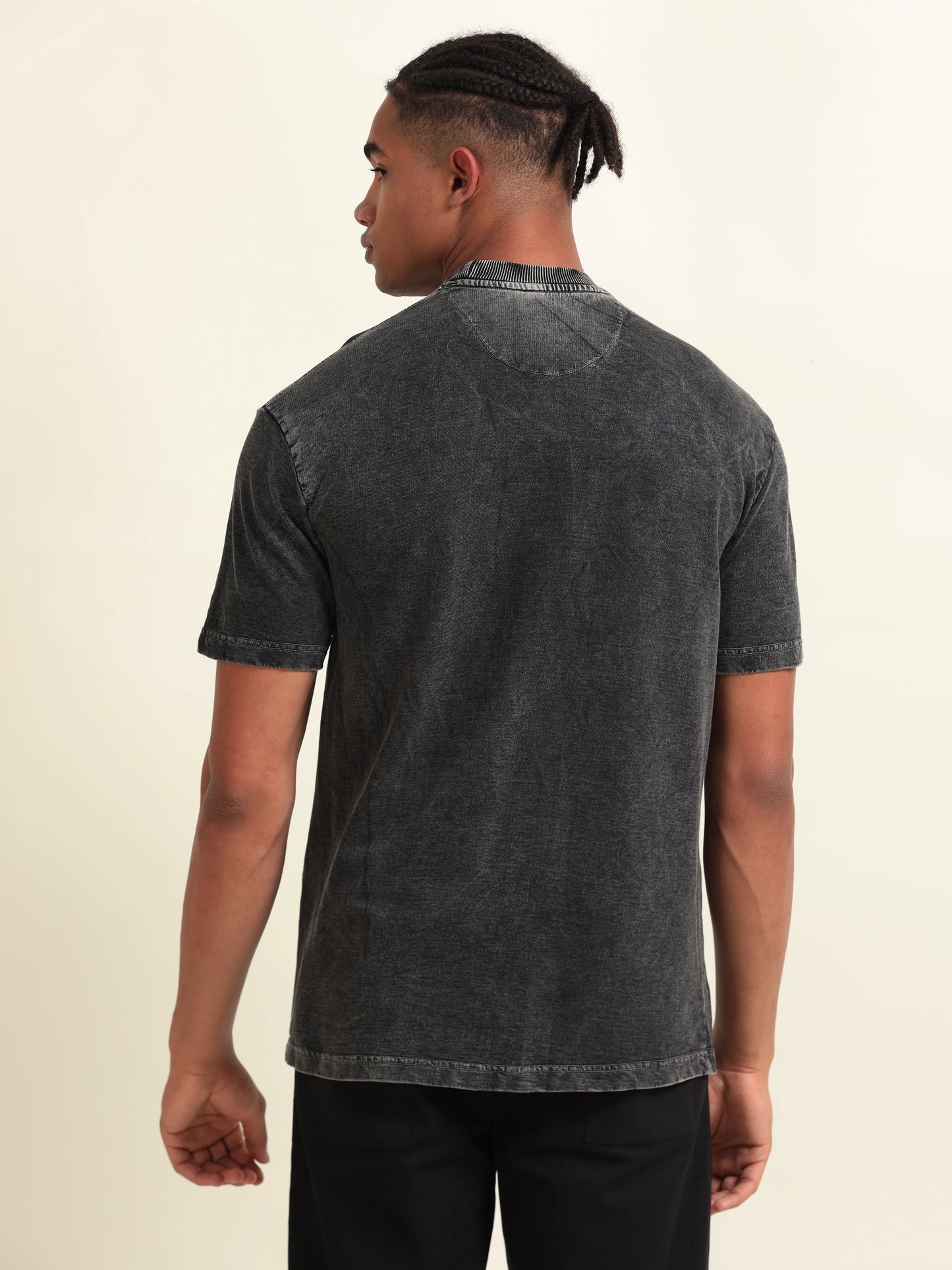 D&K Acid Wash Charcoal T-Shirt – Vintage Edge Meets Modern Comfort - D&K LUXUR