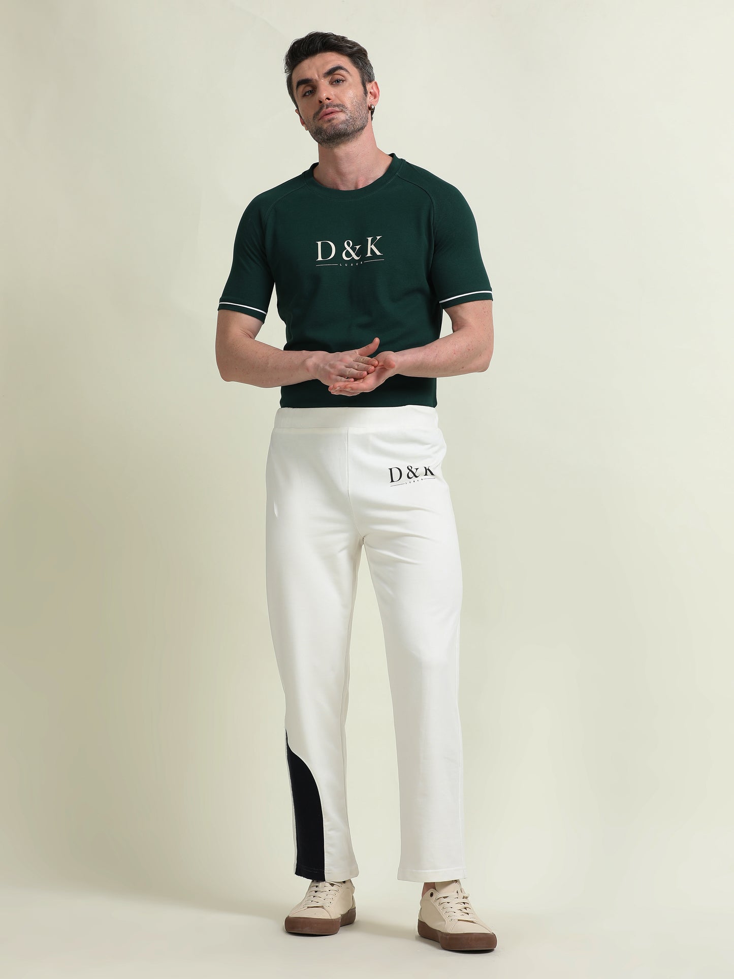 Green Raglan Sleeve T-Shirt – Sporty Casual Wear for Men - D&K LUXUR