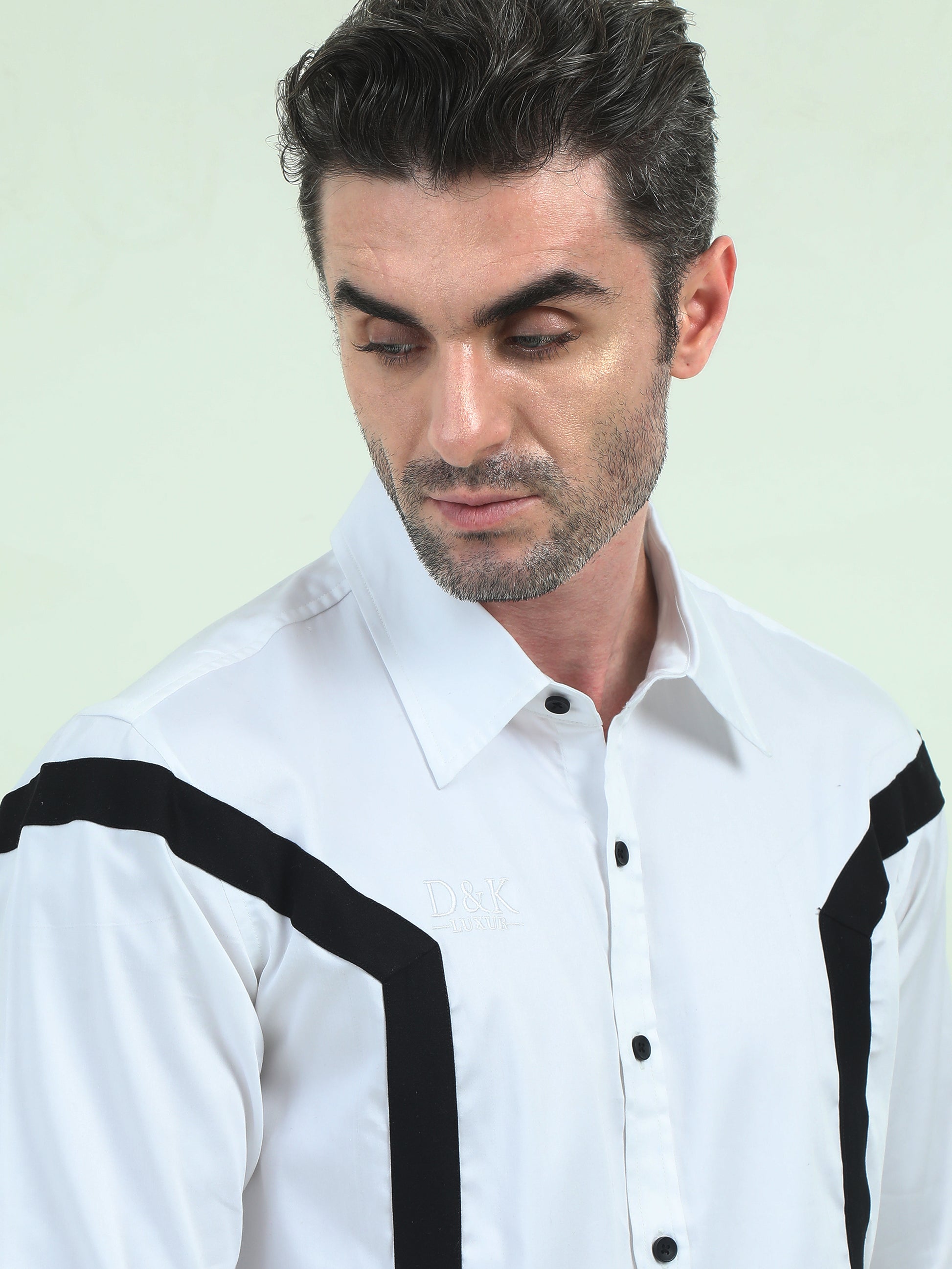 Double Stripes Formal Shirt – Sharp, Elegant & Office-Ready - D&K LUXUR