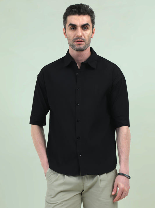 Black Stack Fabric Shirt – A Statement of Style and Comfort - D&K LUXUR