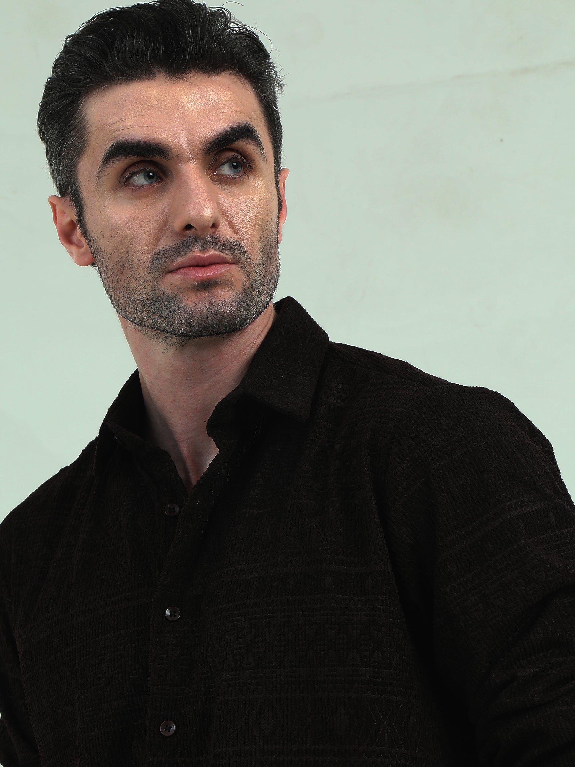 Coffee Corduroy Shirt – Timeless Texture with a Cultural Edge - D&K LUXUR