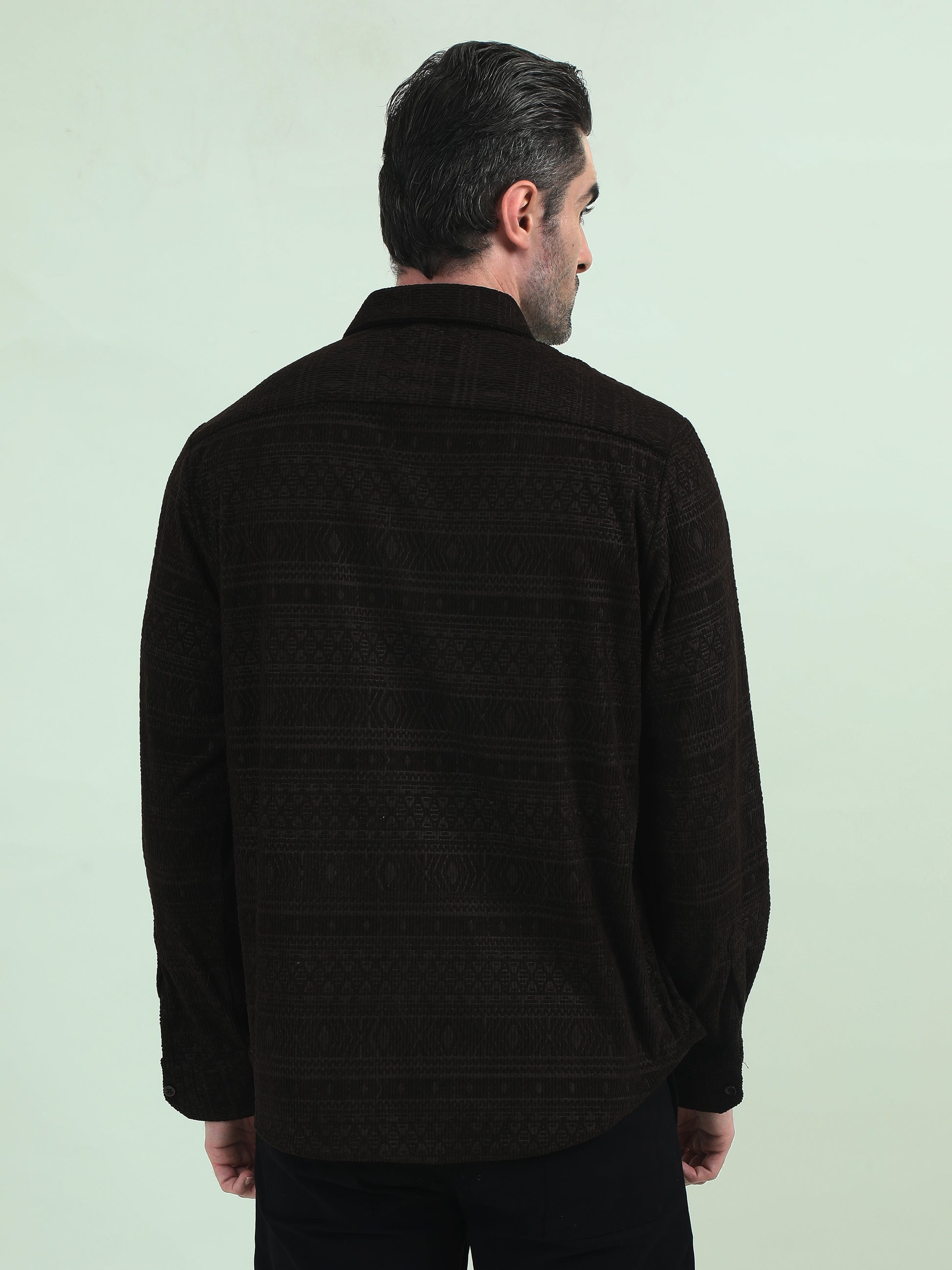 Coffee Corduroy Shirt – Timeless Texture with a Cultural Edge - D&K LUXUR