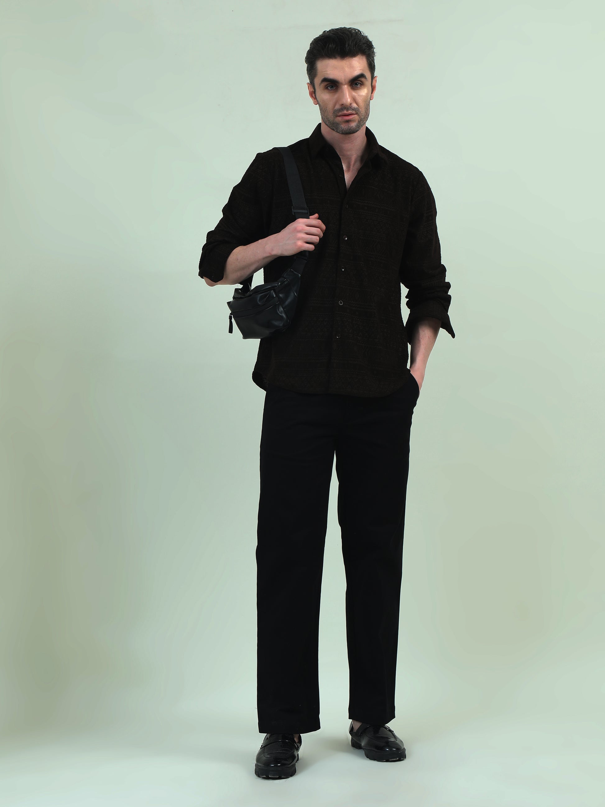 Coffee Corduroy Shirt – Timeless Texture with a Cultural Edge - D&K LUXUR
