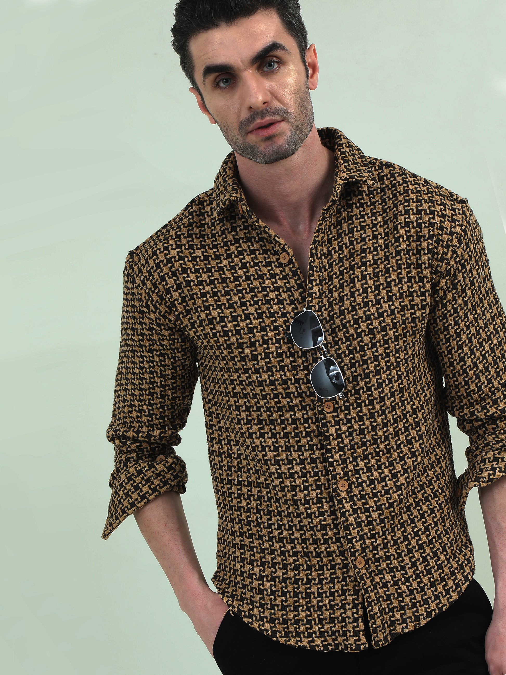 Cotton Jute Shirt – Textured Elegance with Everyday Comfort - D&K LUXUR