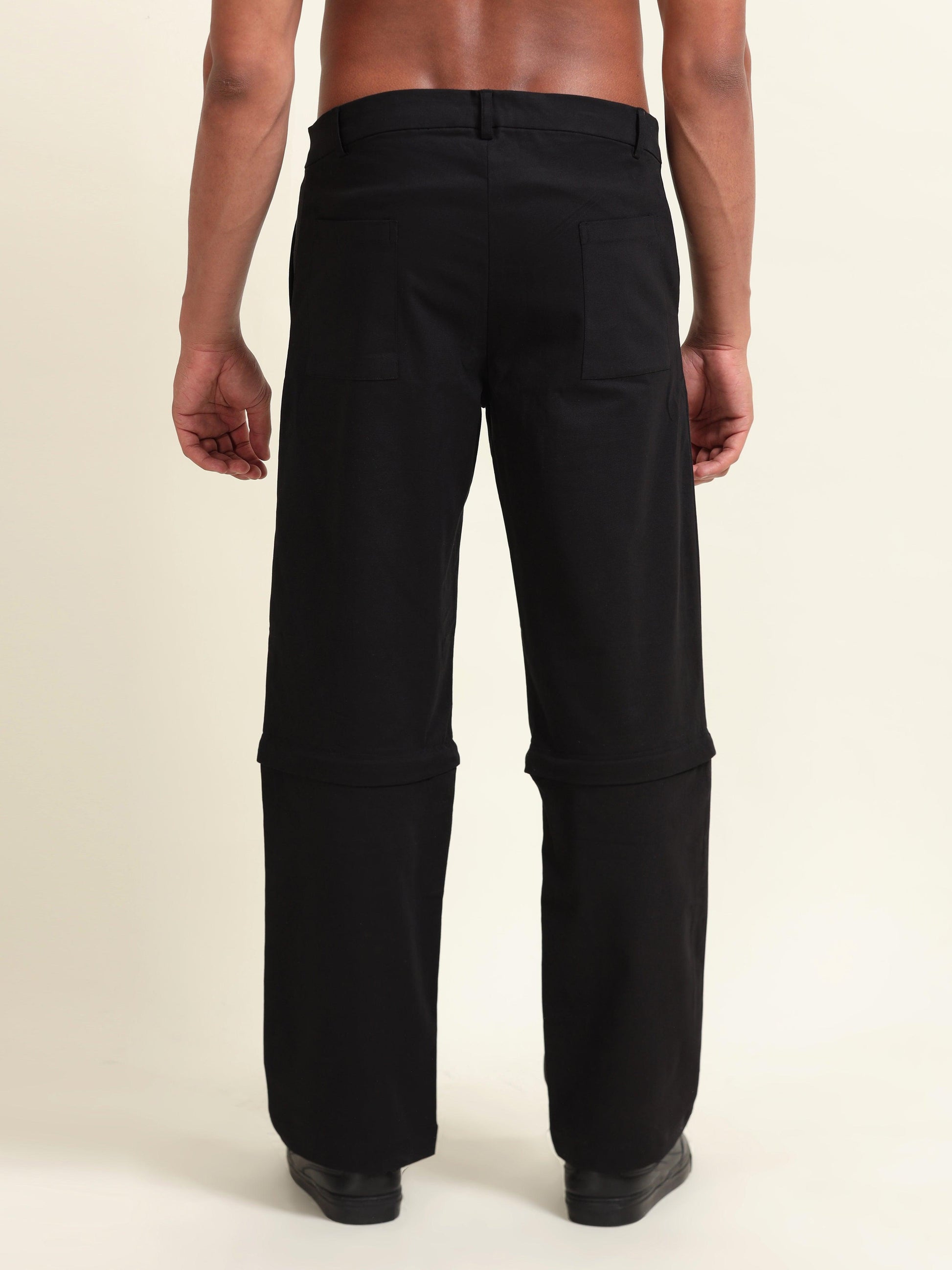 Convertible Pants To Urban Shorts - Black - D&K LUXUR