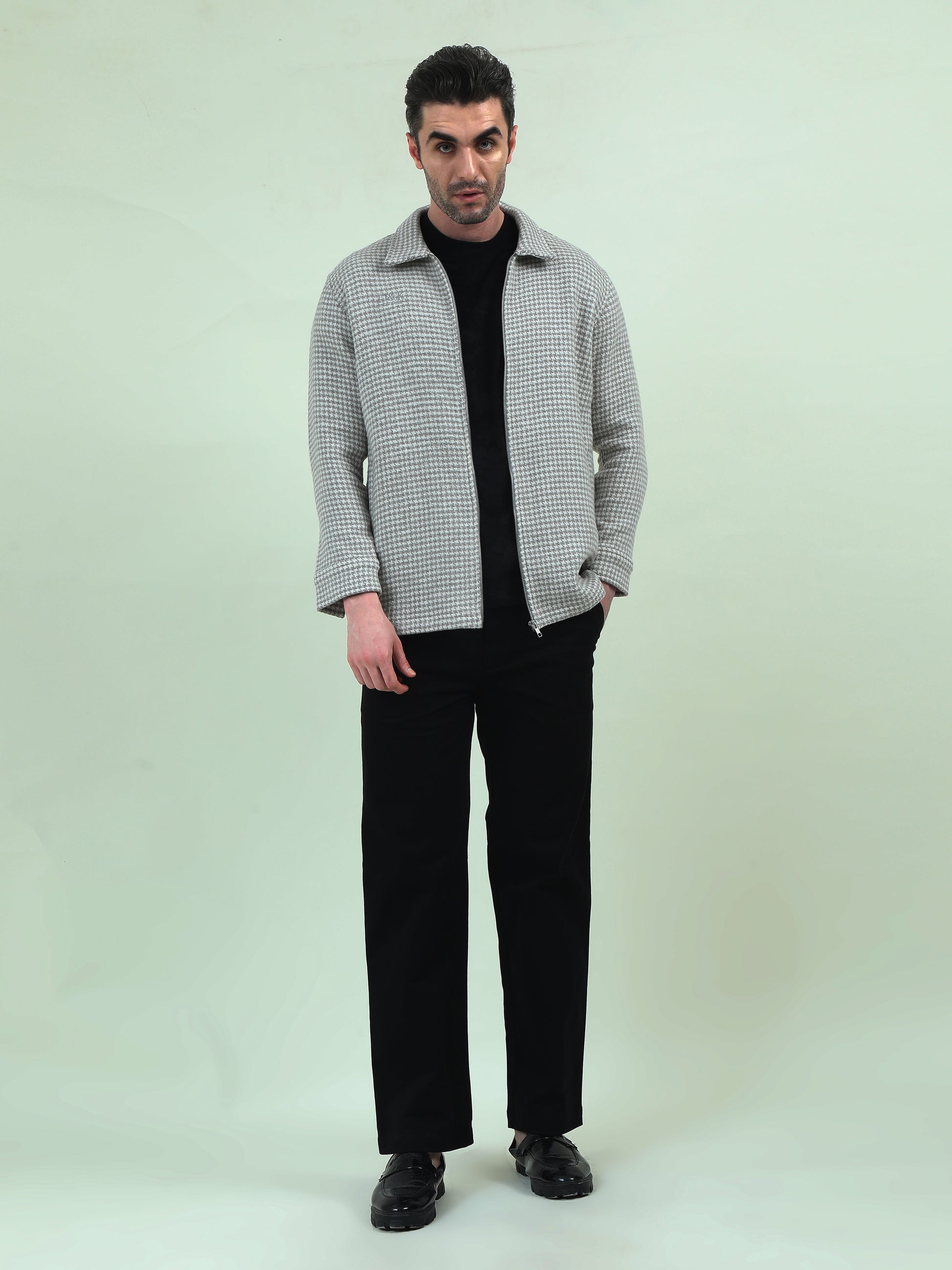 Houndstooth VIP Jacket – Classic Elegance with a Modern Edge - D&K LUXUR