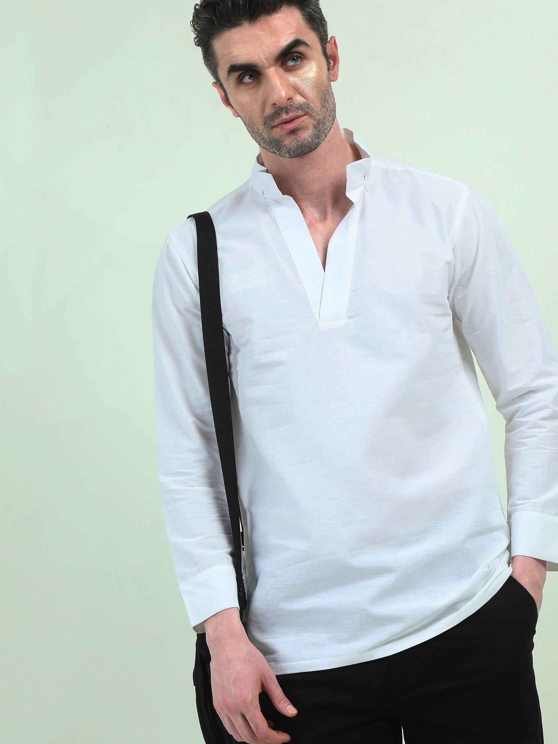 Linen Full-Sleeve T-Shirt – Effortless Style, Ultimate Comfort - D&K LUXUR