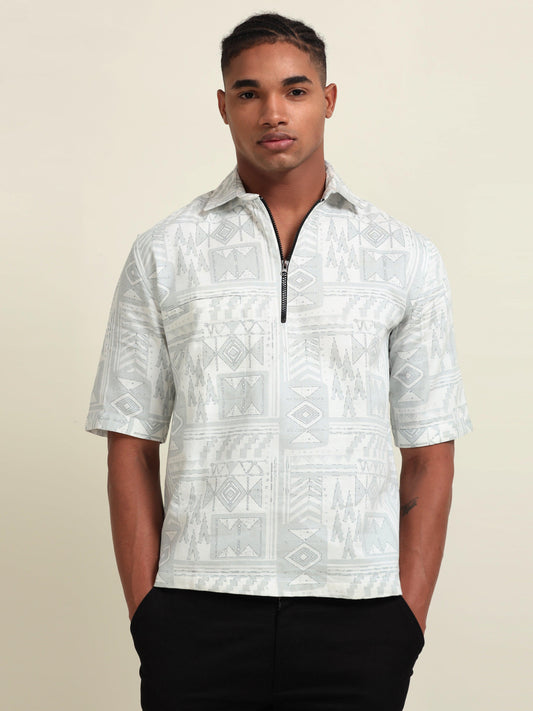 Nawabi Zip-Up Polo – Cultural Elegance Meets Modern Style - D&K LUXUR